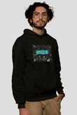 Bilimin Tüm Dalları Semboller Baskılı Unisex Siyah Hoodie