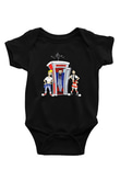 Bill and Ted's Excellent Adventure Baskılı Siyah Bebek Body - Zıbın