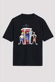 Bill and Ted's Excellent Adventure Siyah Unisex Oversize Tişört