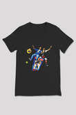 Bill and Ted's Excellent Adventure Siyah Unisex V Yaka Tişört