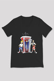 Bill and Ted's Excellent Adventure Siyah Unisex V Yaka Tişört