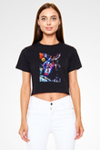 Bill and Ted's Excellent Adventure Siyah   Crop Top Tişört