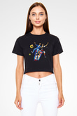 Bill and Ted's Excellent Adventure Siyah Crop Top Tişört