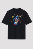 Bill and Ted's Excellent Adventure Siyah Unisex Oversize Tişört