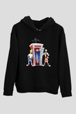 Bill and Ted's Excellent Adventure Siyah Unisex Kapüşonlu Sweatshirt