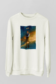Bill Nye Baskılı Unisex Ekru Sweatshirt