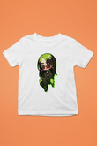 Billie Eilish Baskılı Beyaz Unisex Beyaz Çocuk Tişört - Tshirt