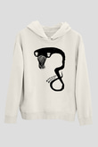 Billie Eilish Baskılı Beyaz Unisex Kapüşonlu Sweatshirt