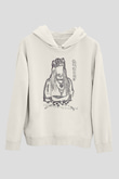 Billie Eilish Baskılı Beyaz Unisex Kapüşonlu Sweatshirt