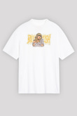 Billie Eilish Baskılı Beyaz Unisex Oversize Tişört - Tshirt