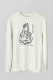 Billie Eilish Baskılı Beyaz Unisex Sweatshirt