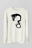 Billie Eilish Baskılı Beyaz Unisex Sweatshirt