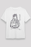 Billie Eilish Baskılı Unisex Beyaz Tişört - Tshirt