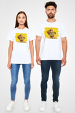 Billie Eilish Baskılı Unisex Beyaz Tişört - Tshirt