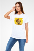 Billie Eilish Baskılı Unisex Beyaz Tişört - Tshirt