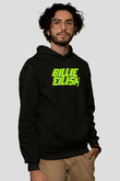 Billie Eilish Baskılı Unisex Siyah Hoodie