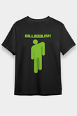 Billie Eilish Baskılı Unisex Siyah Tişört - Tshirt