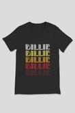 Billie Eilish Baskılı Unisex Siyah V Yaka Tişört - Tshirt