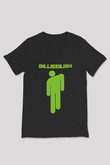 Billie Eilish Baskılı Unisex Siyah V Yaka Tişört - Tshirt
