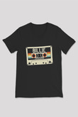 Billie Eilish Baskılı Unisex Siyah V Yaka Tişört - Tshirt