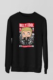 Billy Idol Baskılı Unisex Siyah Sweatshirt