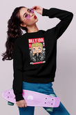Billy Idol Baskılı Unisex Siyah Sweatshirt