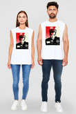 Billy Idol Beyaz Unisex Kolsuz Tişört