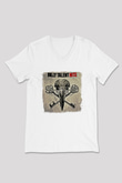 Billy Talent Baskılı Unisex Beyaz V Yaka Tişört