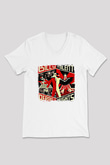 Billy Talent Baskılı Unisex Beyaz V Yaka Tişört