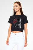 Billy Talent Siyah Crop Top Tişört