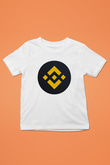 Binance Baskılı Beyaz Unisex Beyaz Çocuk Tişört - Tshirt
