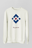 Binance Baskılı Beyaz Unisex Sweatshirt