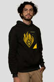 Binance Baskılı Unisex Siyah Hoodie