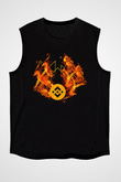 Binance Baskılı Unisex Siyah Kolsuz Tişört - Tshirt