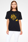 Binance Baskılı Unisex Siyah Tişört - Tshirt