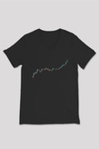 Binance Baskılı Unisex Siyah V Yaka Tişört - Tshirt