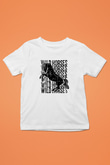 Binicilik Baskılı Unisex Beyaz Çocuk Tişört - Tshirt