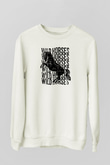 Binicilik Baskılı Unisex Ekru Sweatshirt