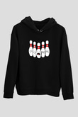 Binicilik - Riding Baskılı Unisex Siyah Hoodie