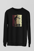 Binicilik - Riding Baskılı Unisex Siyah Sweatshirt