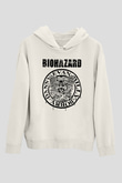 Biohazard Beyaz Unisex Kapşonlu Sweatshirt