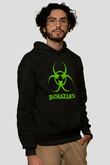 Biohazard Siyah Unisex Kapüşonlu Sweatshirt