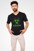 Biohazard Siyah Unisex V Yaka Tişört