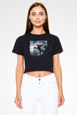 Bionic Commando Siyah  Crop Top Tişört