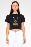 Bionic Commando Siyah   Crop Top Tişört