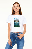 BioShock Beyaz  Crop Top Tişört