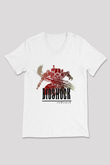 BioShock Beyaz Unisex V Yaka Tişört T-Shirt