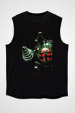 Bioshock James Baskılı Unisex Siyah Kolsuz Tişört - Tshirt