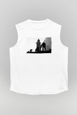 Bioshock James Baskılı Unisex Siyah Kolsuz Tişört - Tshirt