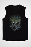 Bioshock James Baskılı Unisex Siyah Kolsuz Tişört - Tshirt
